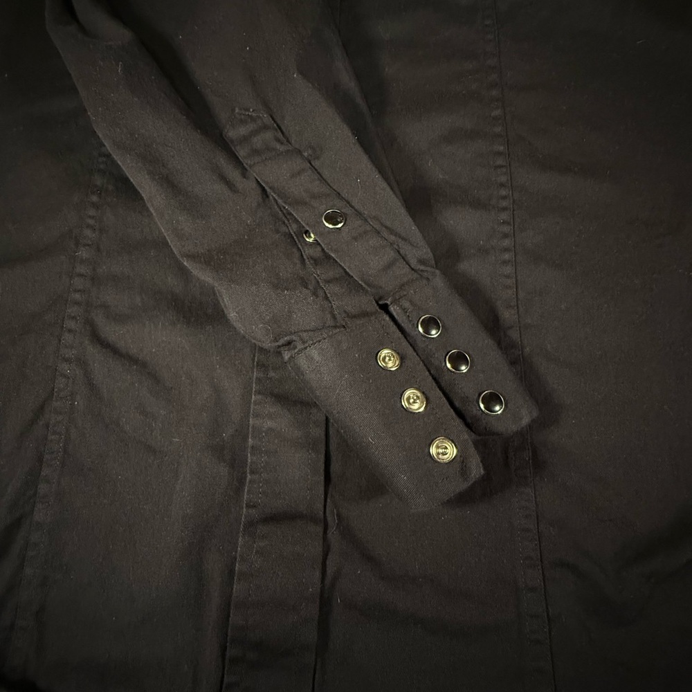 Western Express Pearl Snap Shirt XL Black Rodeo CIBRA Cowboy Western‎ - Picture 8 of 8